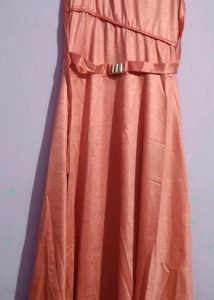 Long Stylish Gown Peach 🍑 Colour