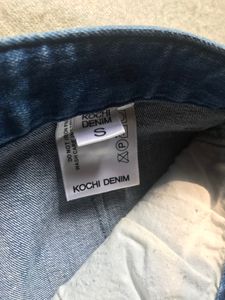 Denim Button-Front Skirt