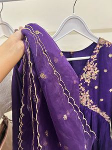 Purple Embroidered Salwar Kameez