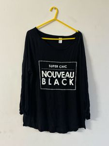 Black &#39;Super Chic&#39; Tee
