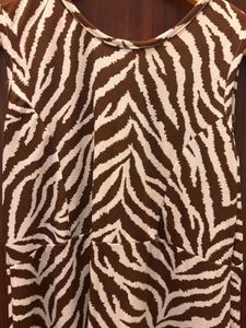 Zebra Print Sleeveless Dress