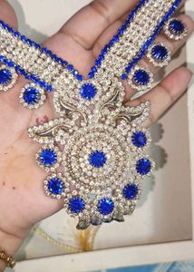 Royal Blue Rhinestone Bridal Jewelry Set