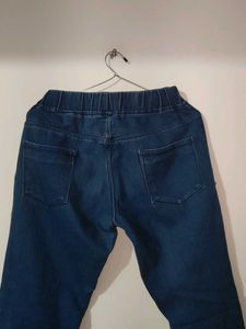 Blue Denim Pull-On Jeans
