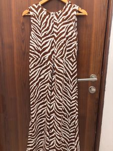 Zebra Print Sleeveless Dress