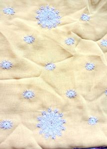 Yellow  🥻 Saree With Embroidery  Work.