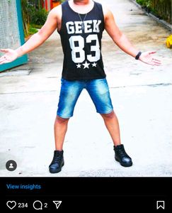 Printed Sleeveless Tshirt