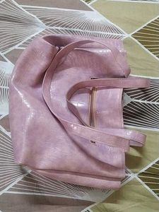 Pink Croc Texture Bag
