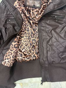 Brown Leather Moto Jacket