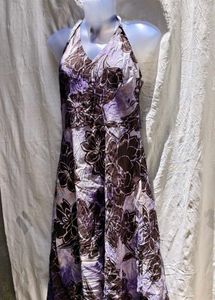 DYE PRINTED HALTER NECK DRESS