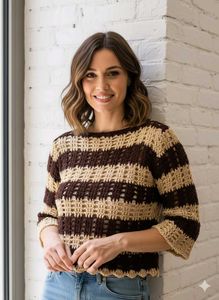 Striped Crochet Top