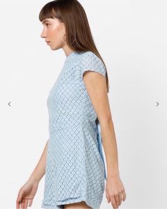 Playsuit With Back Cut Out And Tie Up