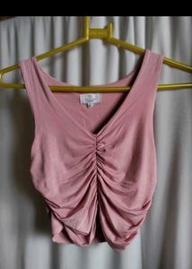Ruched Front Crop Top