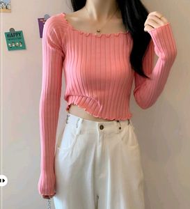 New with tag Pinterest Ribbed Knit Long Sleeve Top