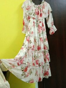 Floral Chiffon Maxi Dress