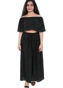 2 pc set skirt top polka dots beach vacation wear