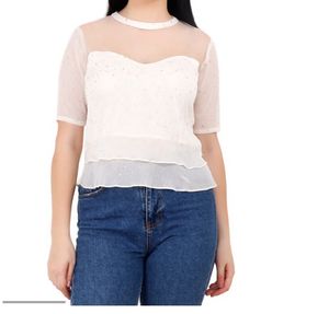 White high Neck Top