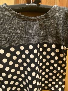 Polka Dot &amp; Textured Top