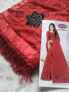 New Georgette Red Colour Women Saree