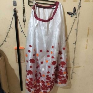 Embroidered Sari Blouse And Lehanga No Dubbatta