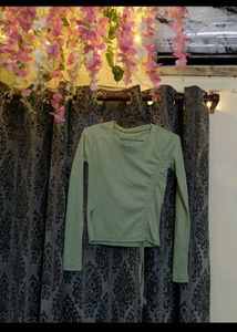 Olive Green Crop Top