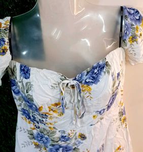Ivory &amp; Blue F21 Sundress