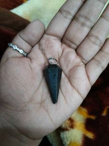 Black Tourmaline Crystal Gemstone Unisex Pendent