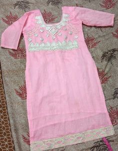 Pink Embellished Kurti(2 Pis 99) Combo Offer