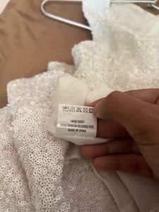 White Sequin Sheath Dress