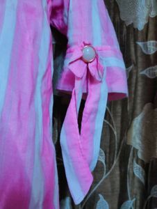 Pink Striped Shirt Dress