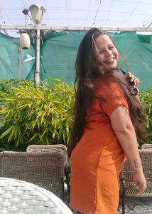 Cute Orange T-Shirt Dress