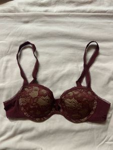 Burgundy Lace Bra