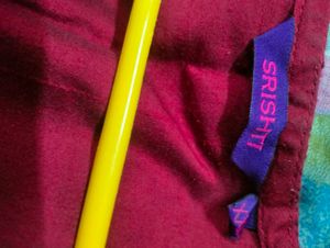 Maroon Anarkali free Size Kurti.