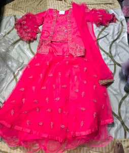 Pink Embellished Lehenga Choli Set