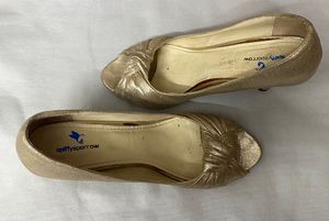 Metallic Silver Copper Heels