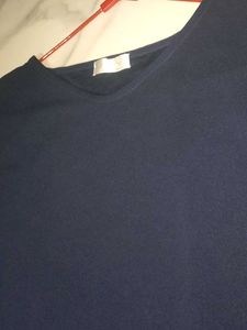 Blue Ruffle Sleeve Top