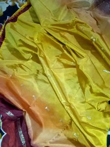 Magenta &amp; Orange Saree