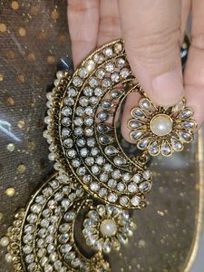 Silver And Golden Earrings Combo
