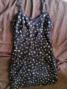 Black Gold Mini Dress
