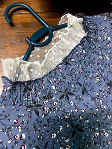 Navy-Blue Floral Dress