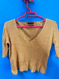 Mustard Yellow Crop Top
