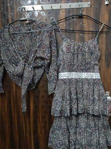 Paisley Dress with Shrug