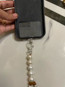 Crystal Beaded Sling With Phone Lanyard Patch