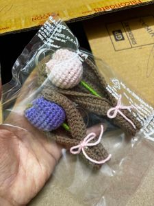 2 Crochet Sunflower Bouquet keychain