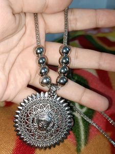 Oxidized Silver Necklace