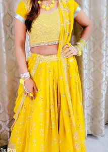 Yellow 🟡 Colour Beautiful Lahenga For ❤️