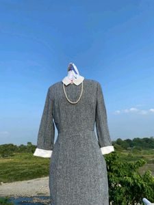 Grey collar dress