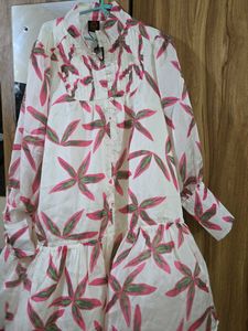 Floral Print Button-Up Midi Dress