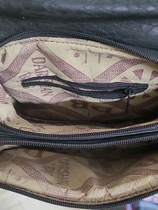 Black Sling Bag, With 3 Zips Working Very Perfect