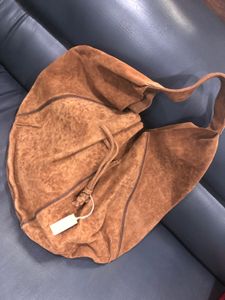 Leather Brown Hobo Bag Large