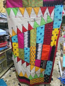 Colorful Patchwork Ethnic Saree